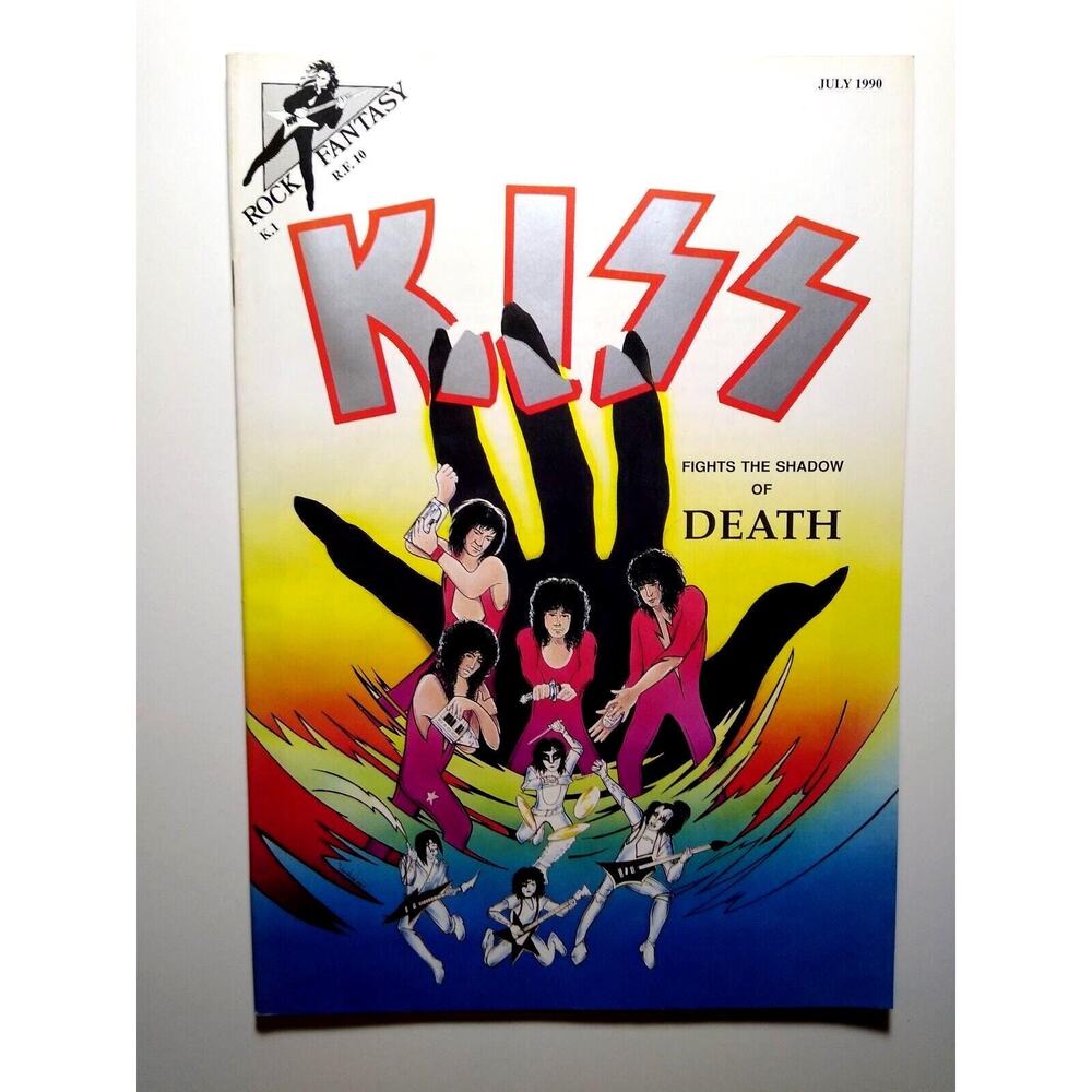 KISS Rock Fantasy Comic July 1990 Hard Glam Rock Art Vintage NOS Shadow Of Death